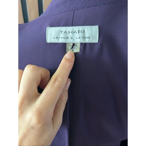 Tahari purple blazer size 8 work attire work, blazer office wear stylish flared - Picture 6 of 9